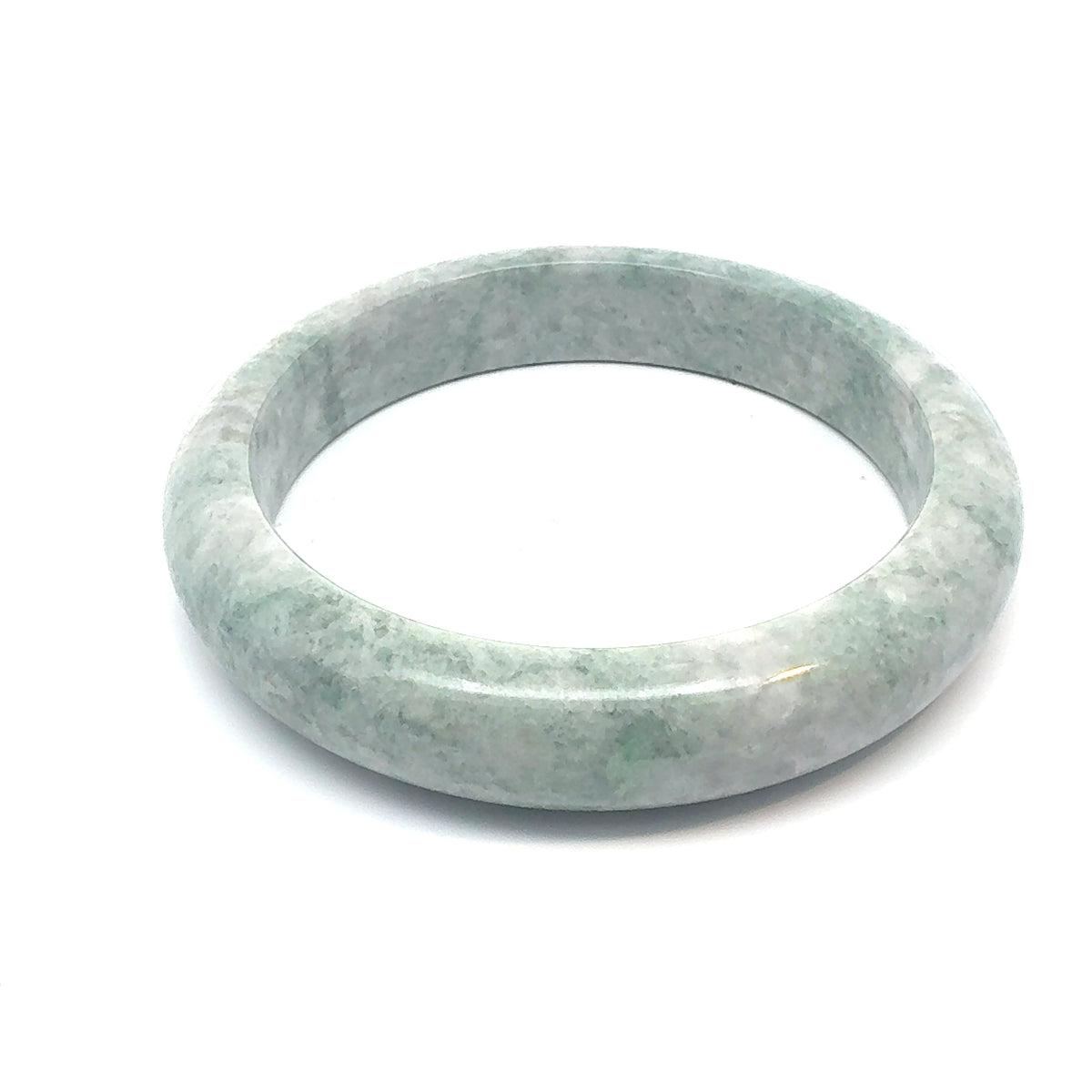 QAR Kazakh Jadeite Bangle, Pale Green, Natural Type A