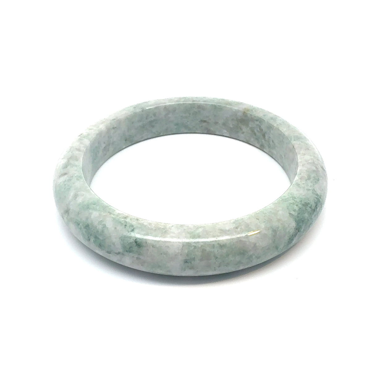 QAR Kazakh Jadeite Bangle, Pale Green, Natural Type A