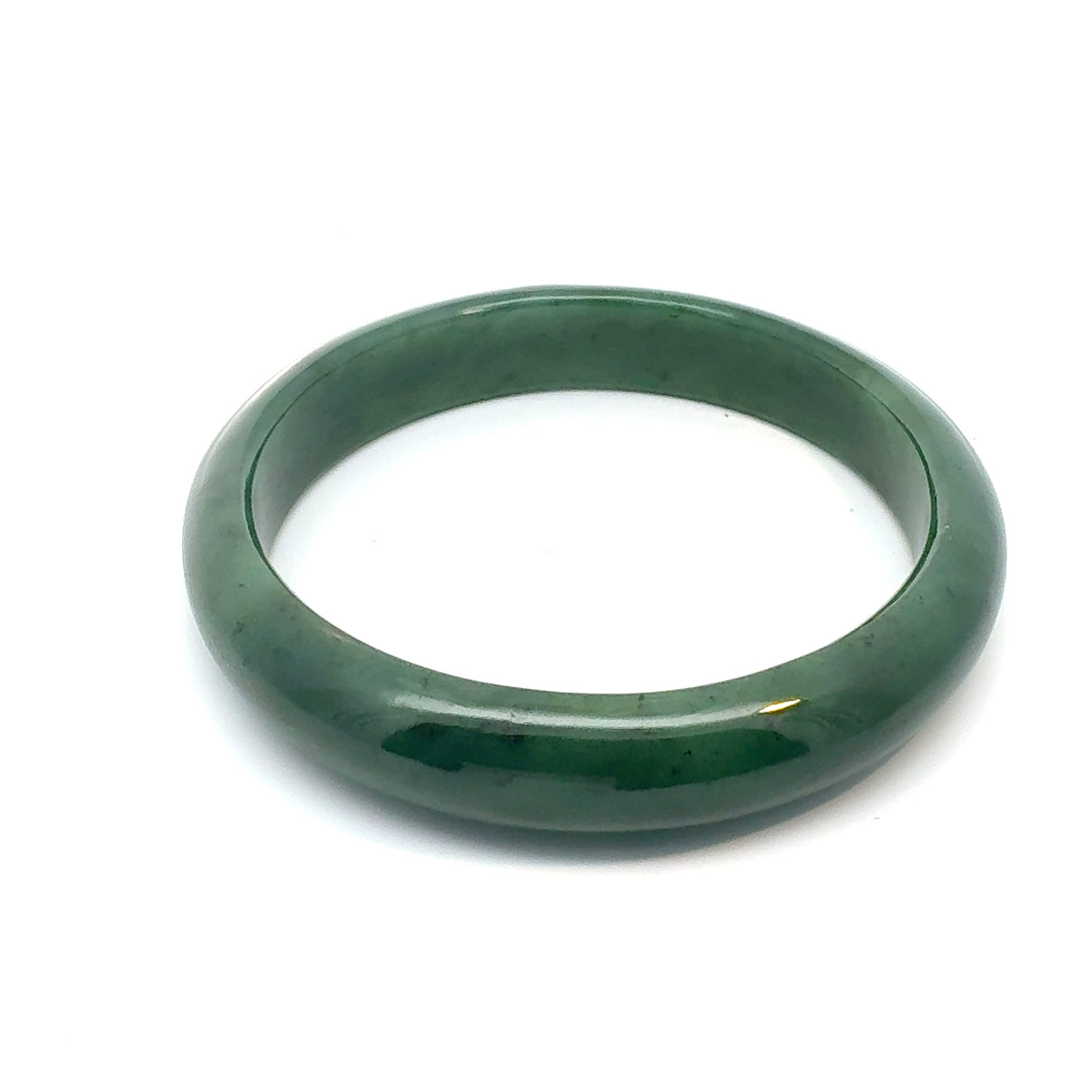 Warm Olive Green Pakistani Nephrite Bangle, Natural Type A