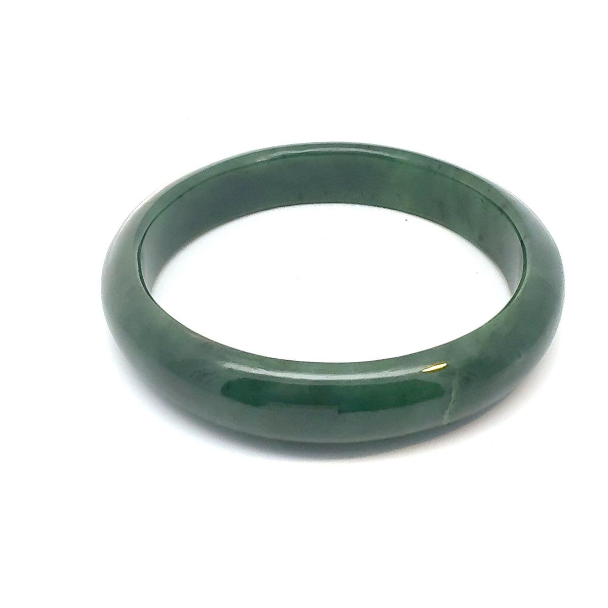 Collector's Deep Green Pakistani Nephrite Bangle, Type A