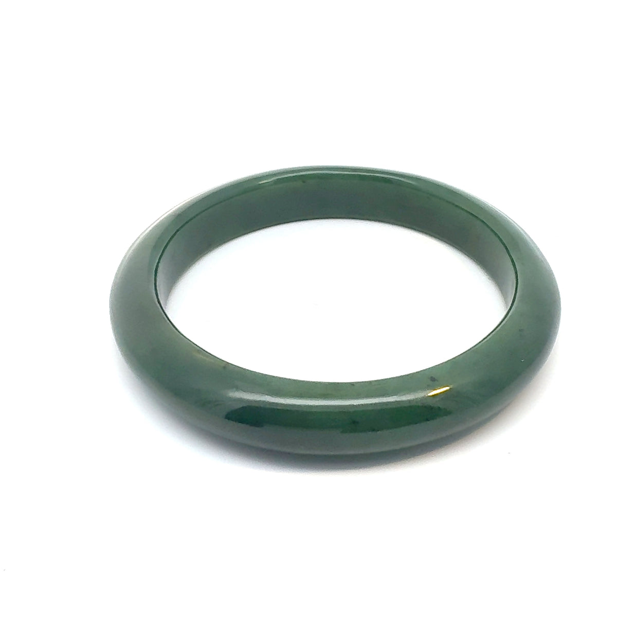 Translucent Green Pakistani Nephrite Bangle, Natural Type A