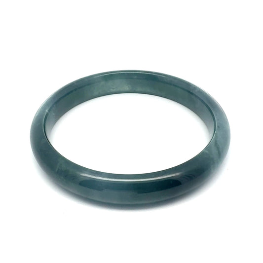 62.5 mm Princesa Blue Guatemalan Jadeite Half-Round Bangle