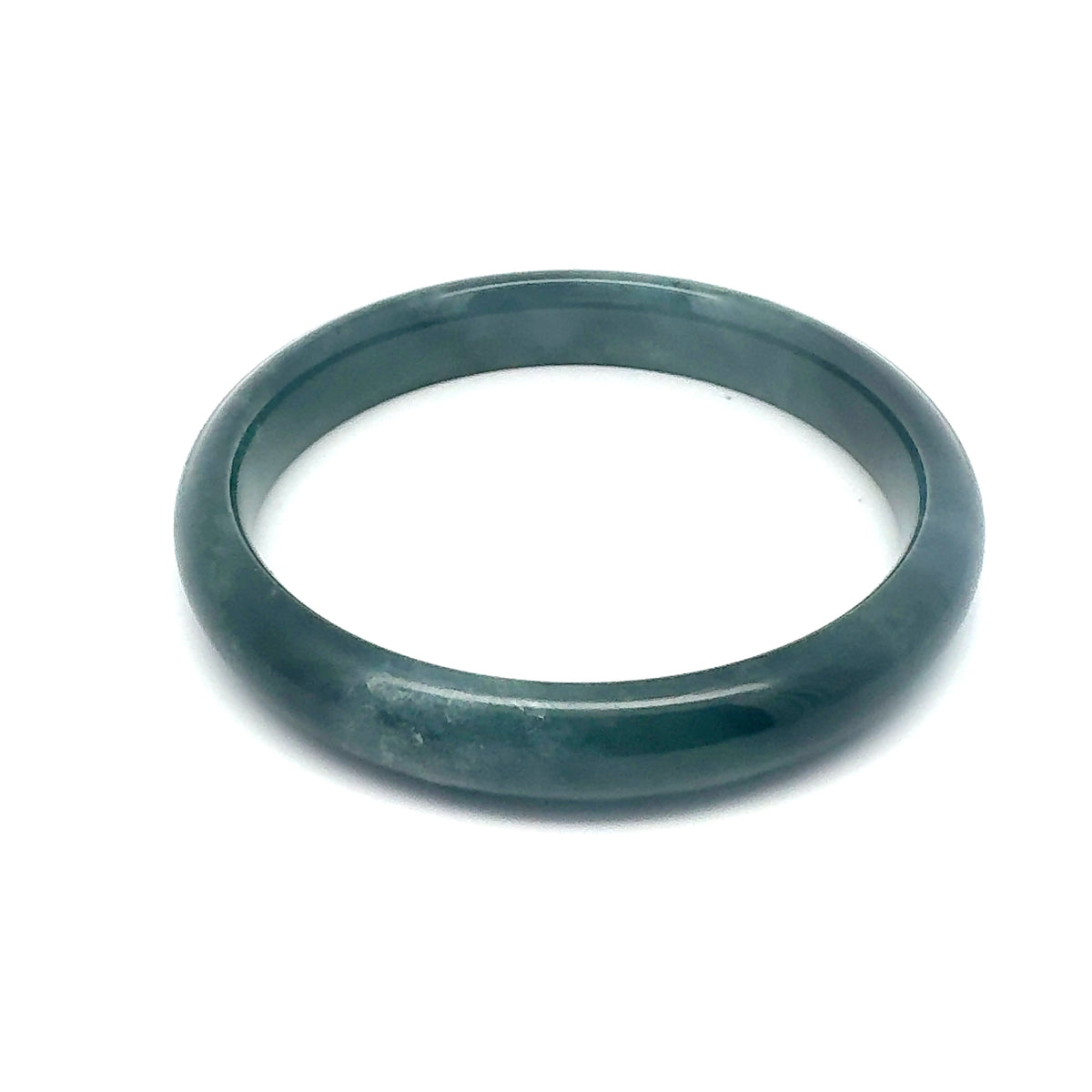 62.5 mm Princesa Blue Guatemalan Jadeite Half-Round Bangle