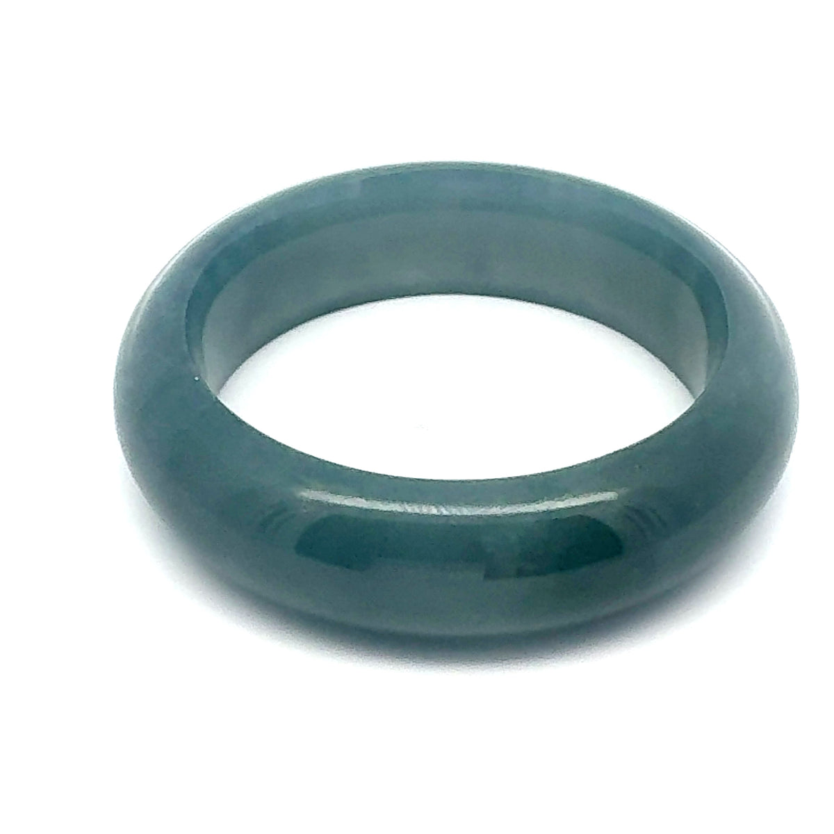 43.5 mm Princesa Blue Guatemalan Jadeite Half-Round Bangle