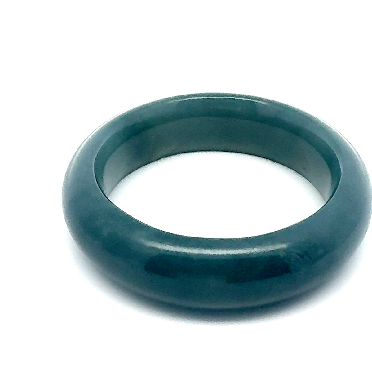 43.5 mm Solid Princesa Blue Guatemalan Jadeite Half-Round Bangle