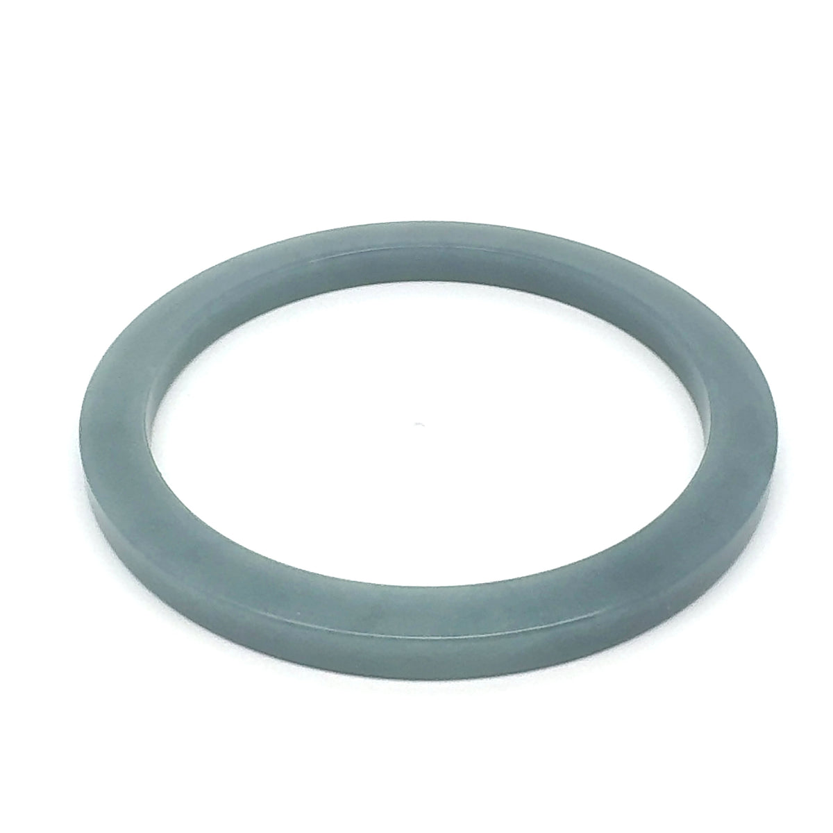 60 mm Celestial Blue Guatemalan Jadeite Square-Edge Bangle