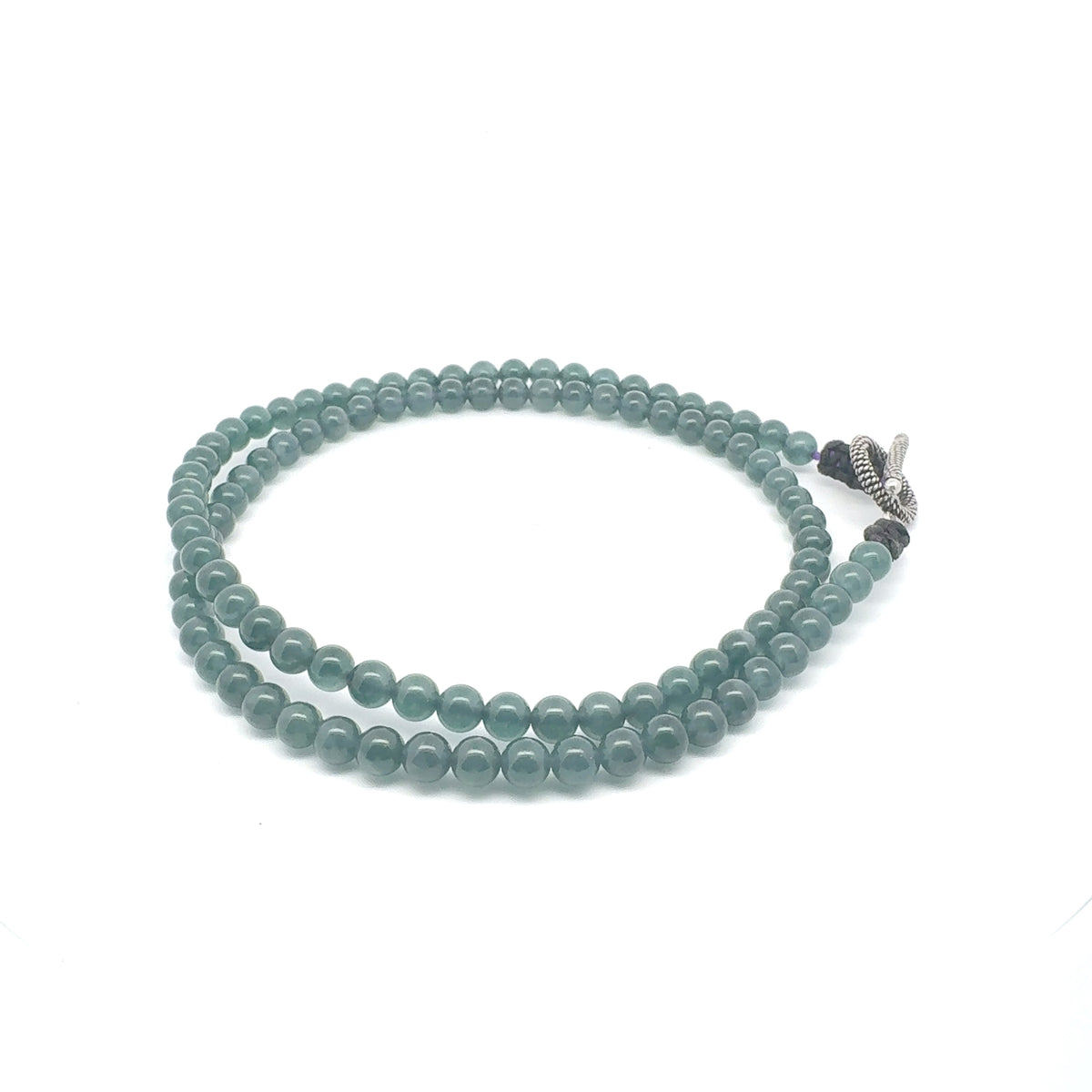 Princesa Blue Jadeite Necklace | 6.5 mm, 25 in
