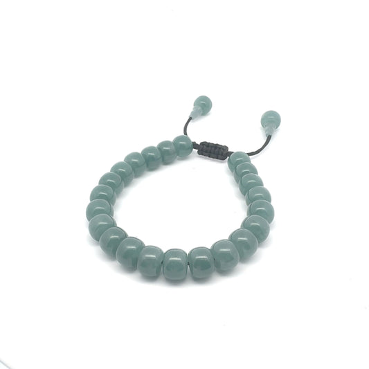 Princesa Blue Jadeite Barrel Bracelet | 10 mm