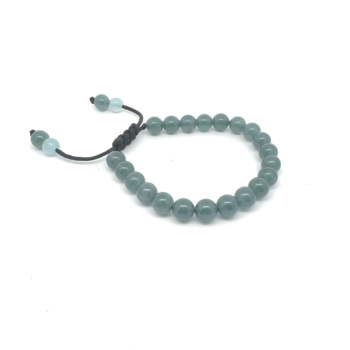 Icy Princesa Blue Jadeite & Aquamarine Bracelet | 7.5 mm