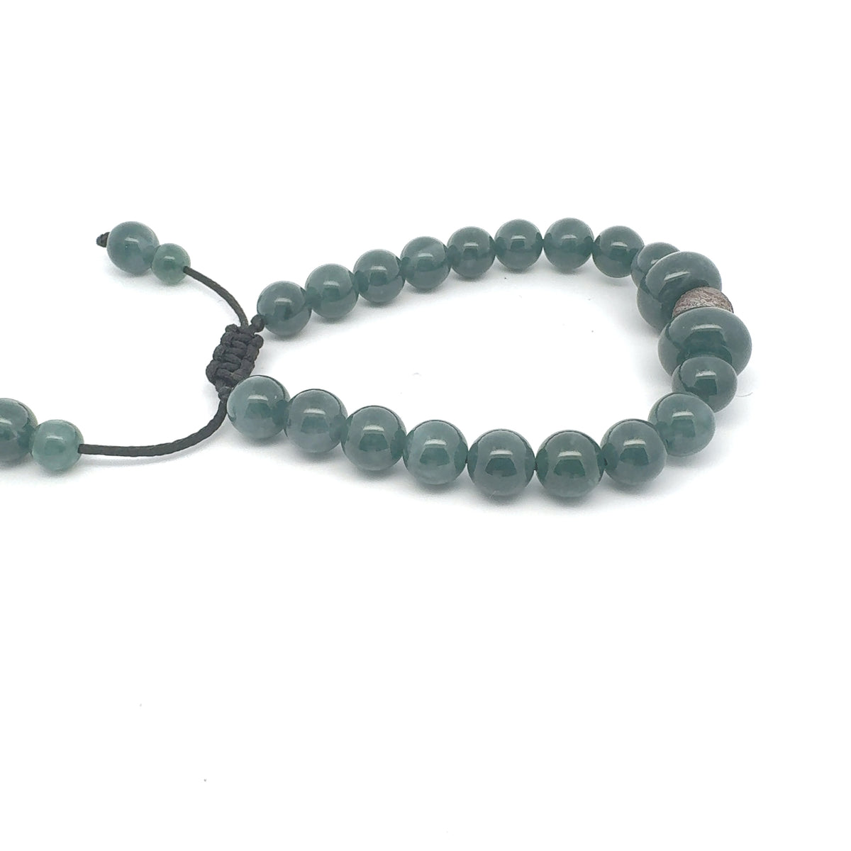 Princesa Blue Jadeite & Aletai Meteorite Bracelet | 10 mm