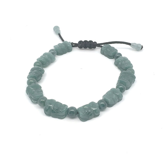 Princesa Blue Jadeite Pixiu Bracelet | 6 mm