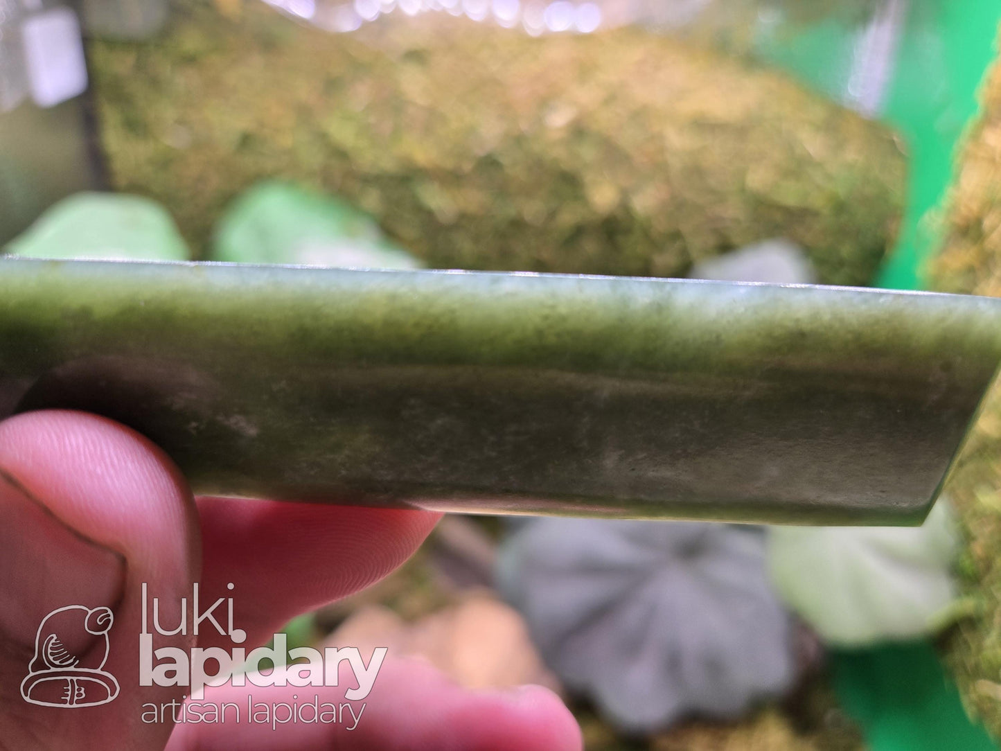 Pounamu Jade Toki Pendant — New Zealand Greenstone, Slim Profile