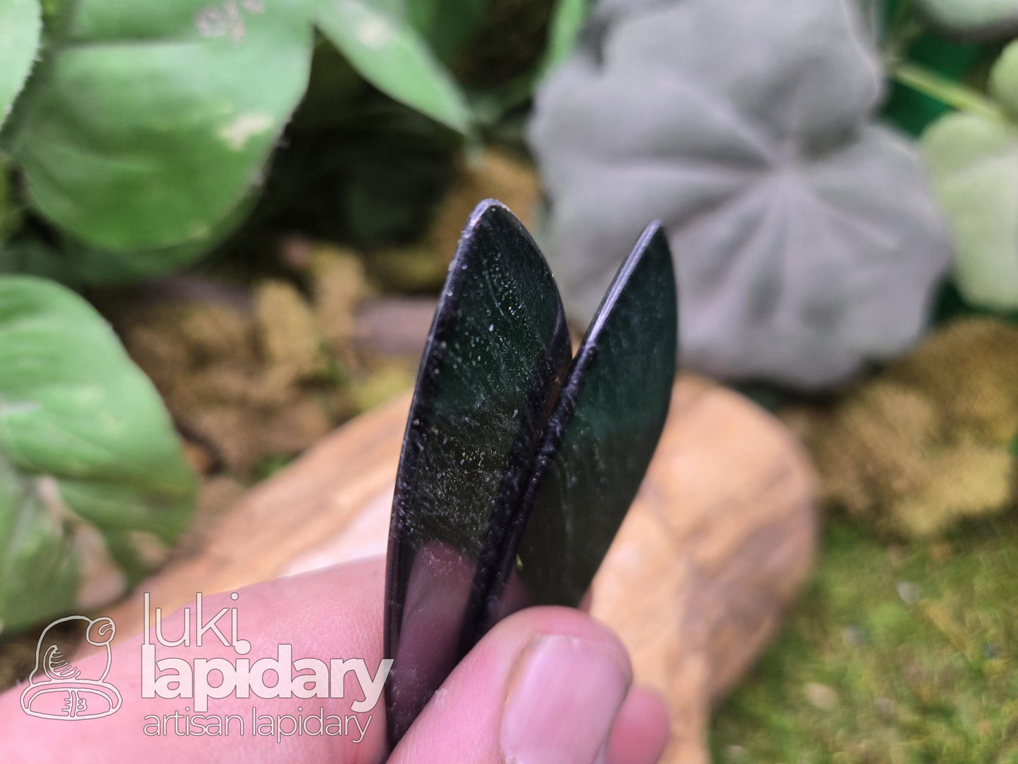 Galaxy Jadeite Earrings — Rare Black Jadeite with Pyrite Inclusions