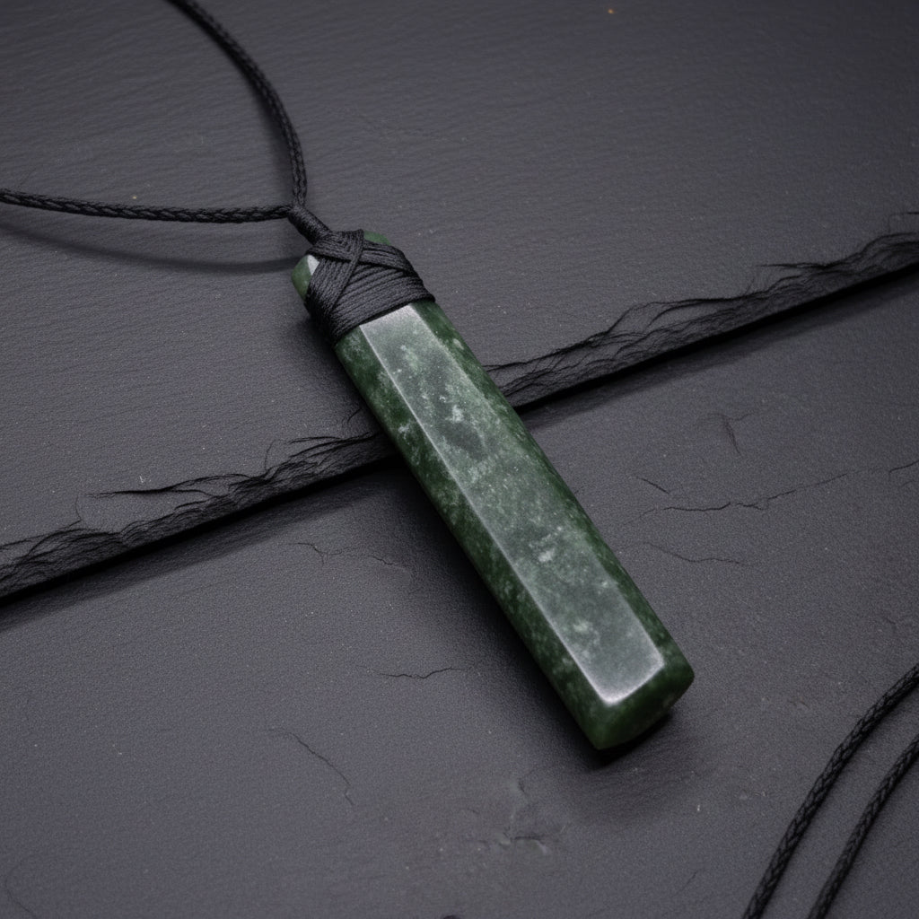 Pounamu Jade Toki Pendant — New Zealand Greenstone, Slim Profile
