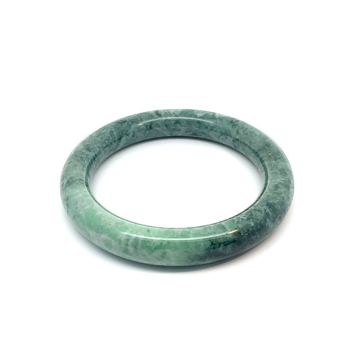 ZHAUHAR Kazakh Jadeite Bangle, Rich Green, Natural Type A