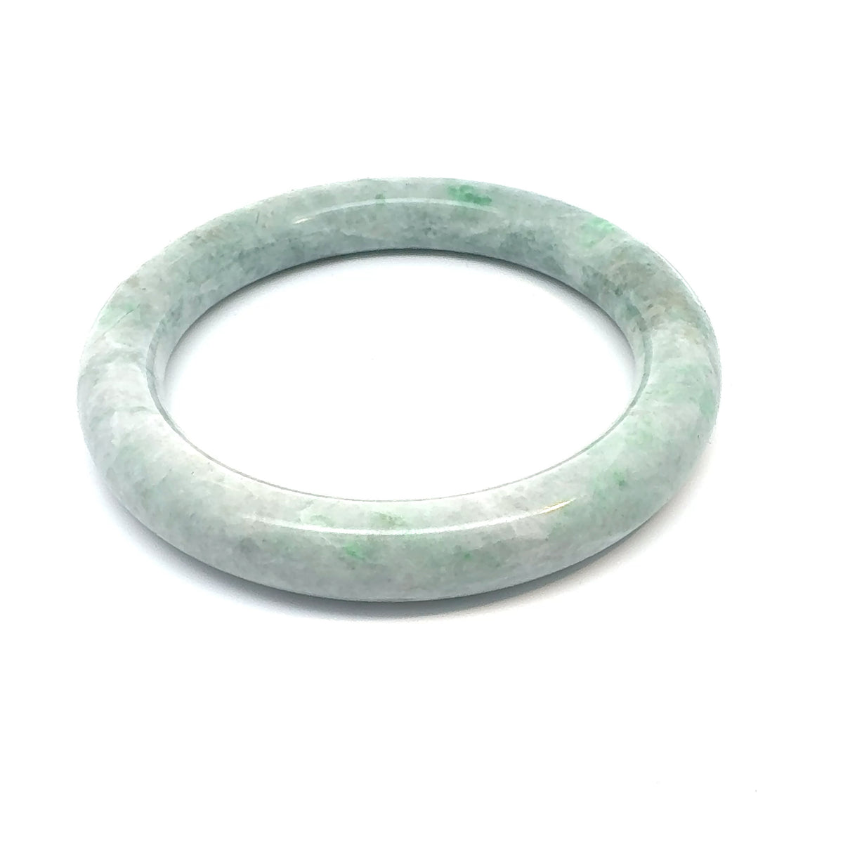 QAR Kazakh Jadeite Bangle, Light Green, Natural Type A