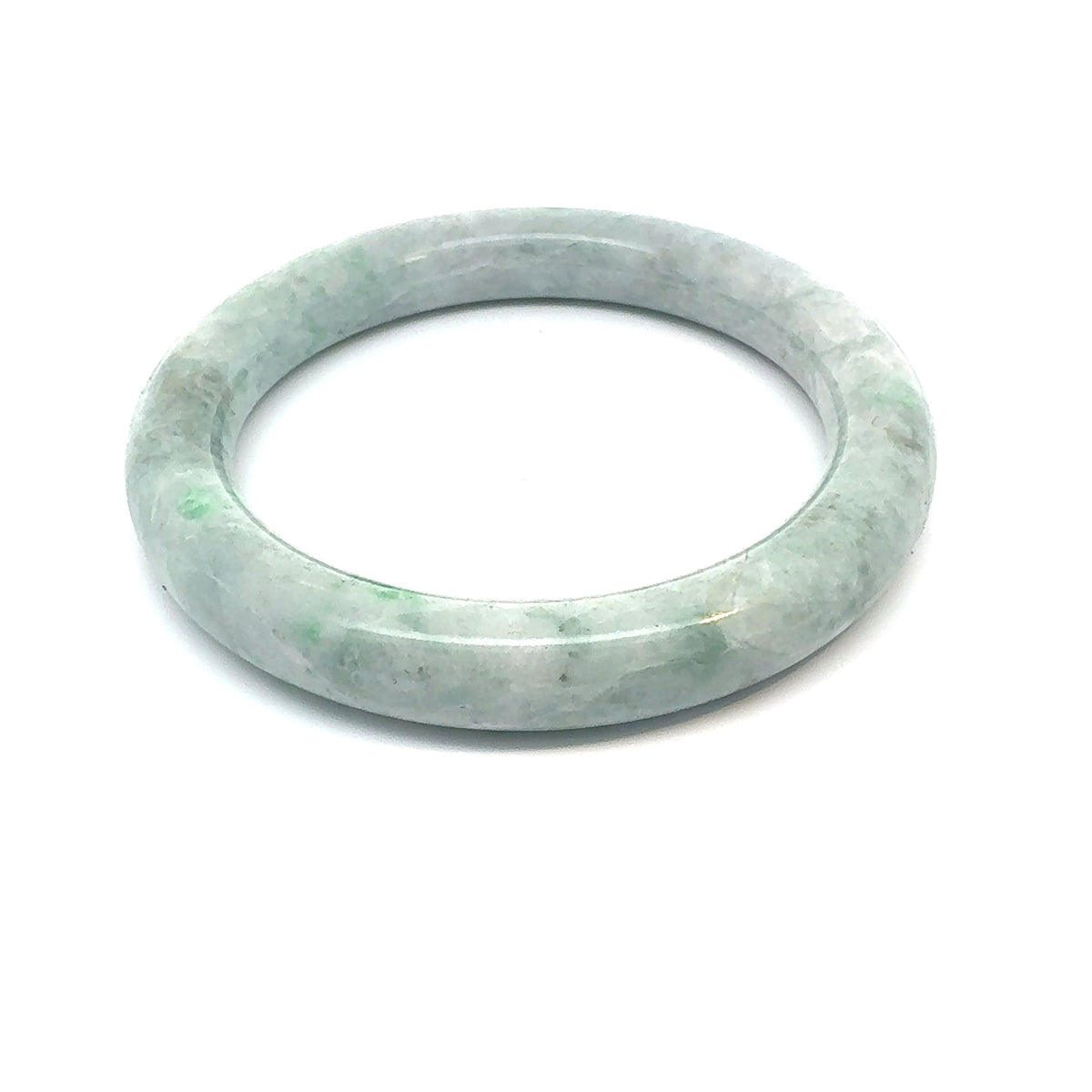 QAR Kazakh Jadeite Bangle, Light Green, Natural Type A