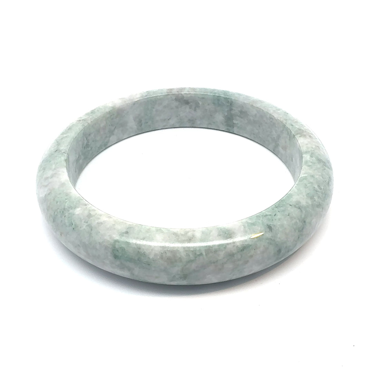 QAR Kazakh Jadeite Bangle, Pale Green, Natural Type A
