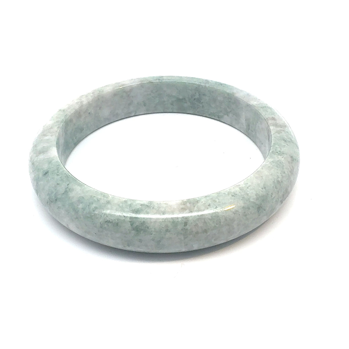 QAR Kazakh Jadeite Bangle, Pale Green, Natural Type A