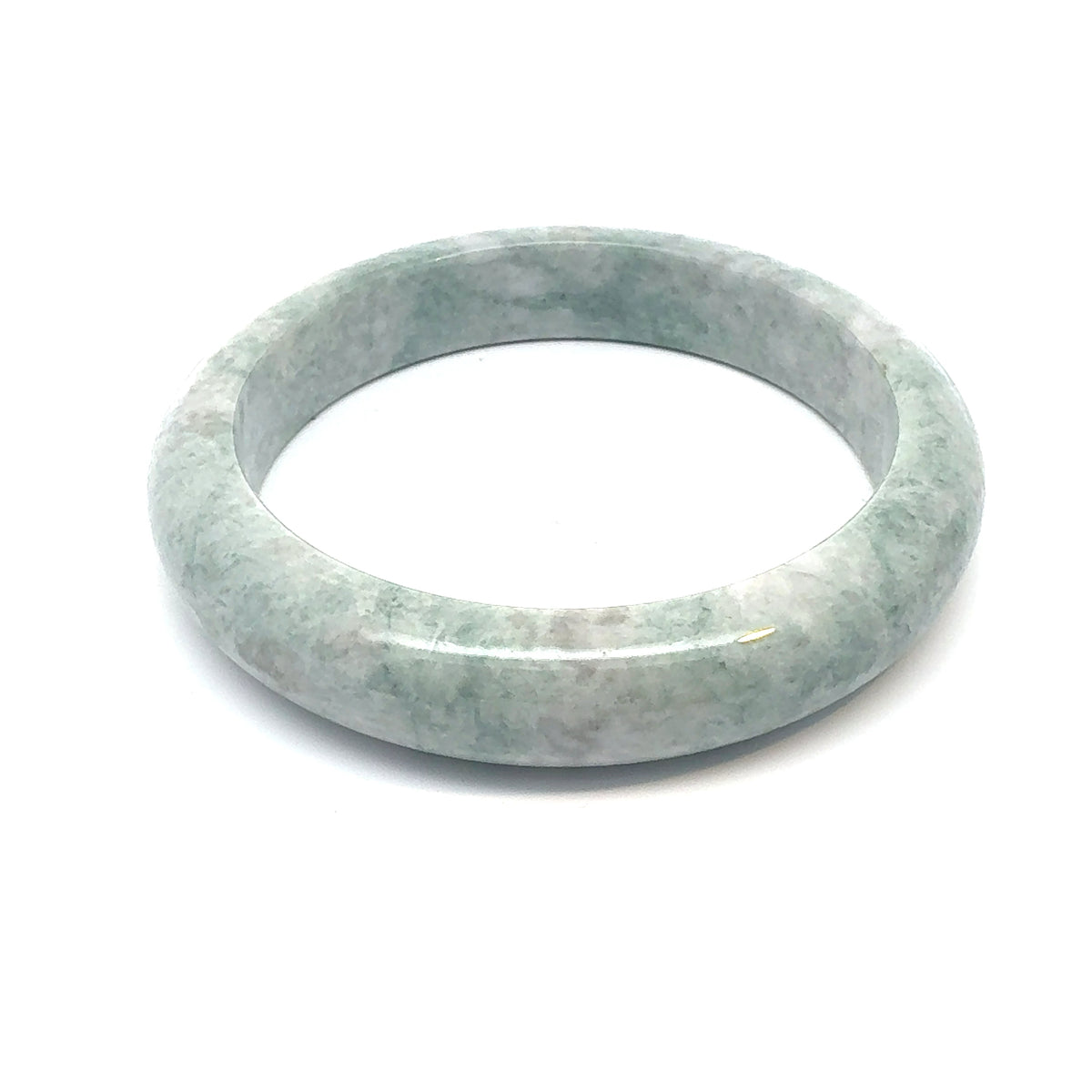 QAR Kazakh Jadeite Bangle, Pale Green, Natural Type A