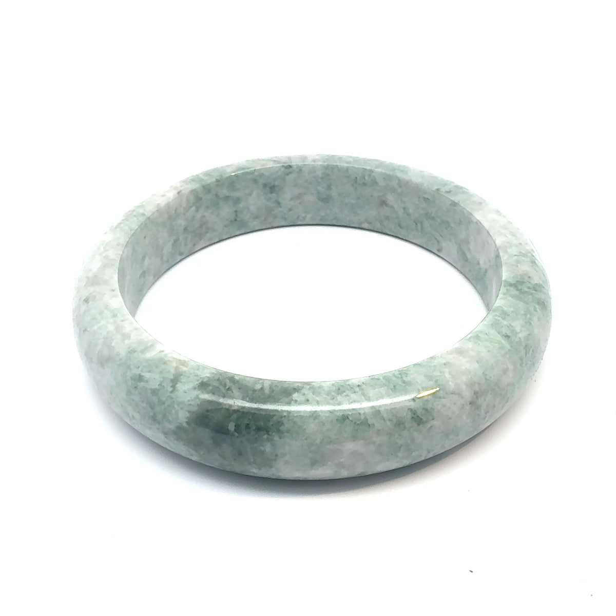 QAR Kazakh Jadeite Bangle, Natural Green, Natural Type A