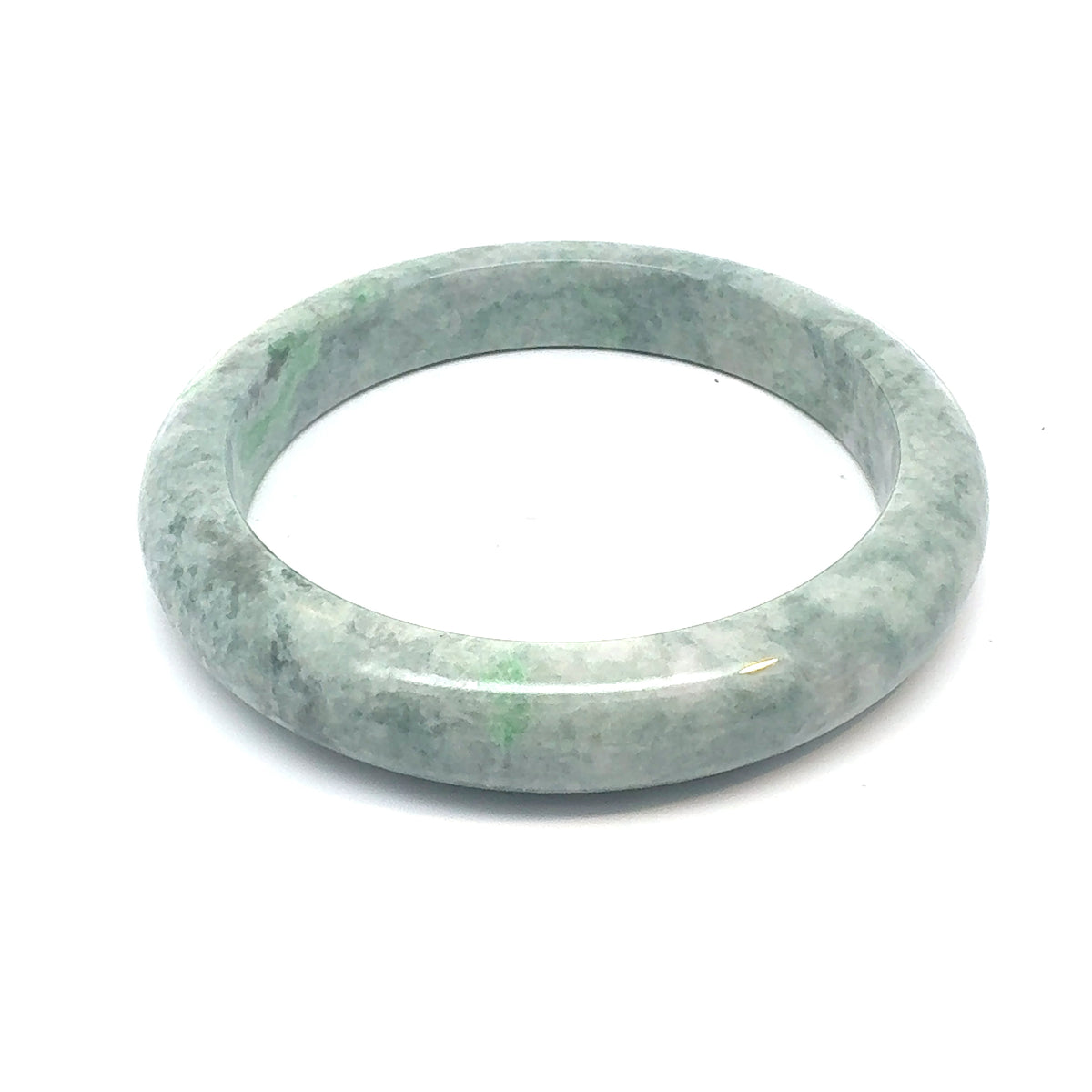 QAR Kazakh Jadeite Bangle, Light and Dark Green, Natural Type A