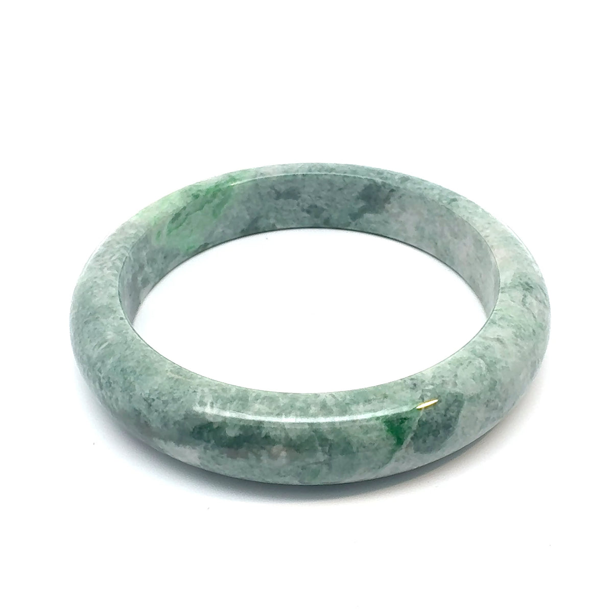 QAR Kazakh Jadeite Bangle, Natural Green, Natural Type A