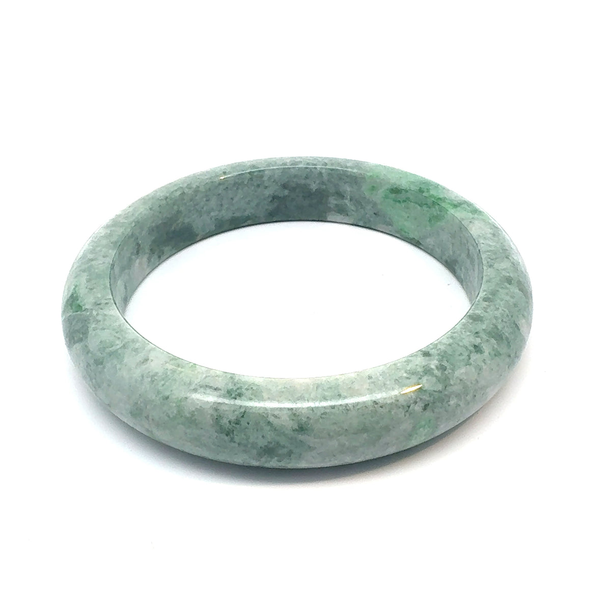 QAR Kazakh Jadeite Bangle, Natural Green, Natural Type A