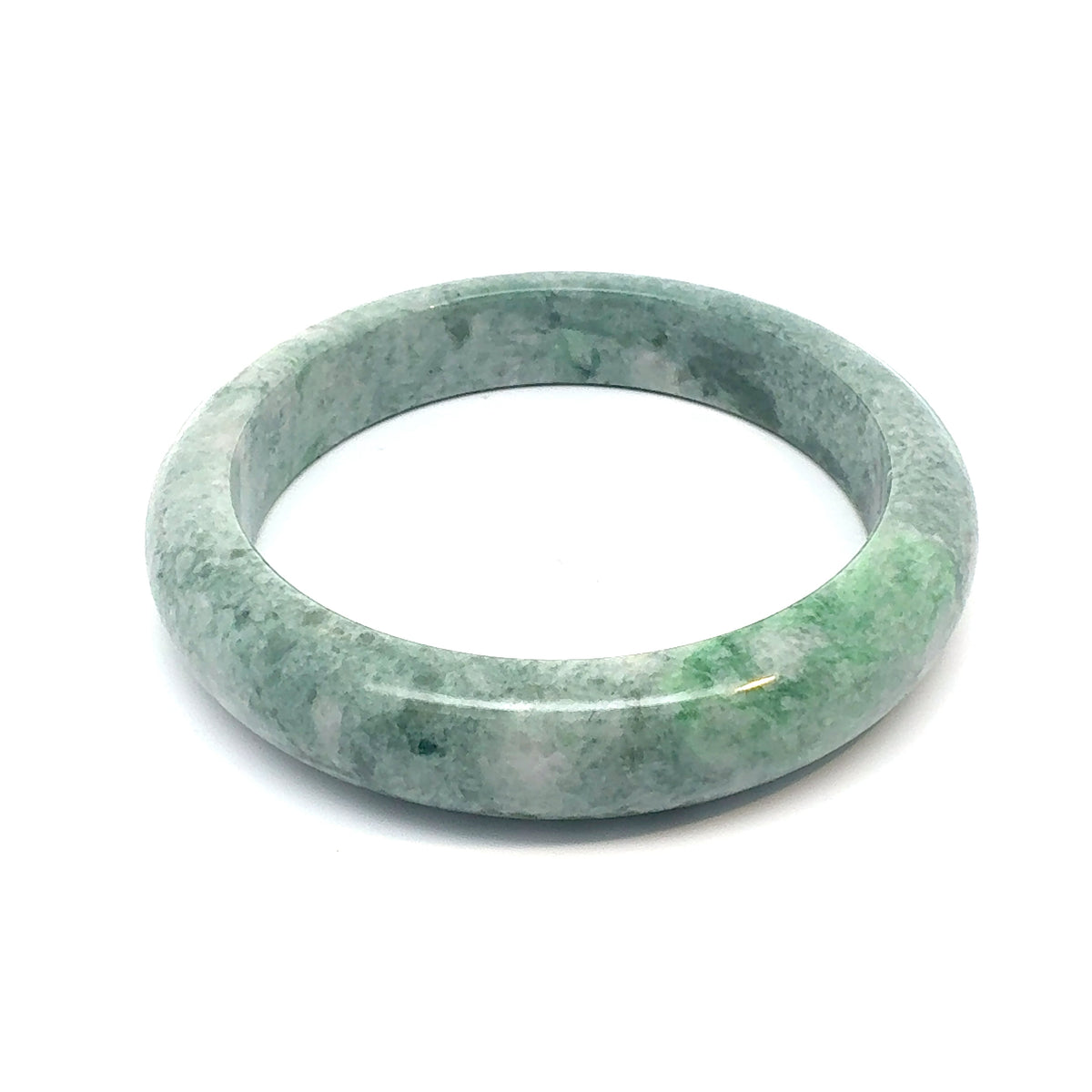 QAR Kazakh Jadeite Bangle, Natural Green, Natural Type A