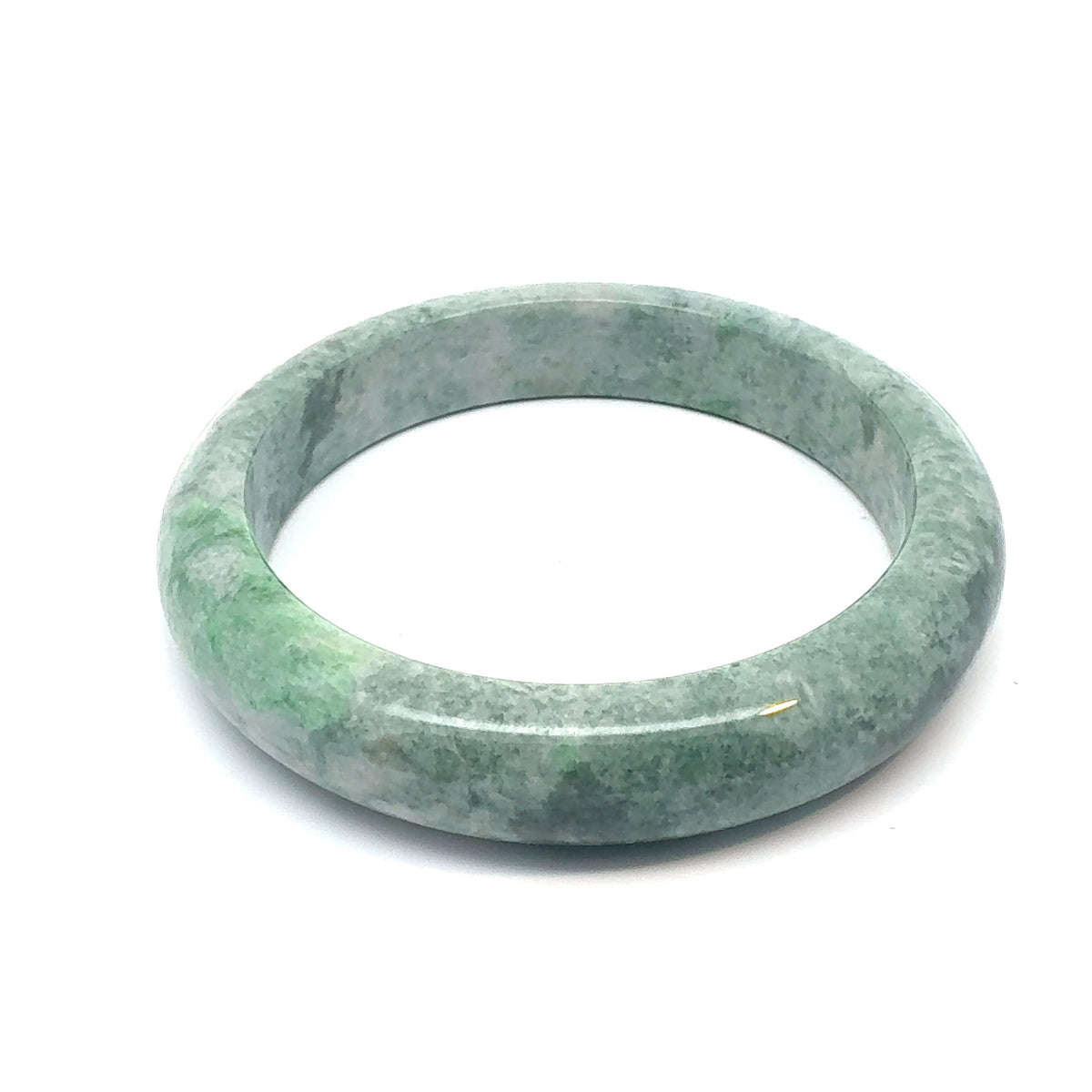 QAR Kazakh Jadeite Bangle, Natural Green, Natural Type A