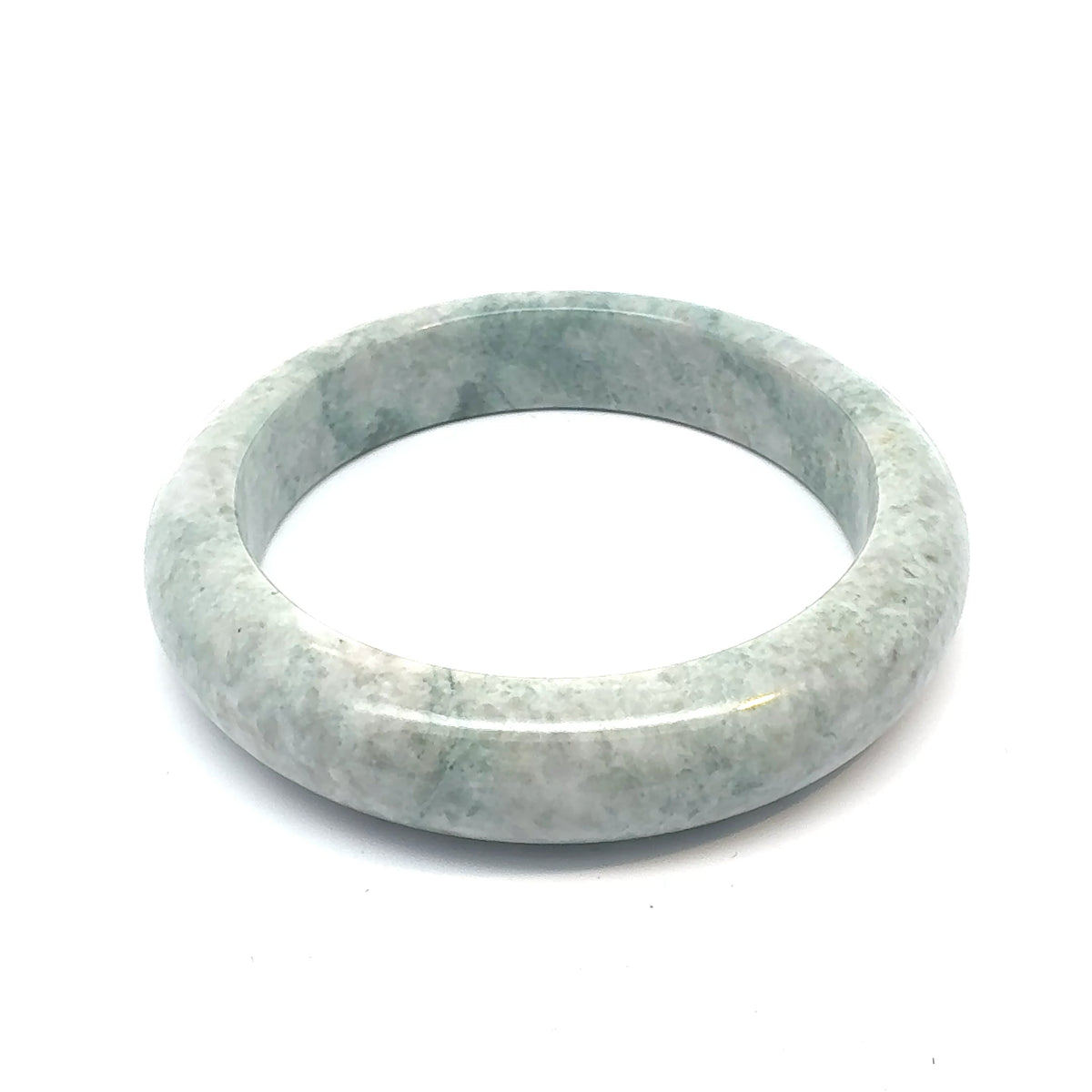 QAR Kazakh Jadeite Bangle, Solid Pale Green, Natural Type A