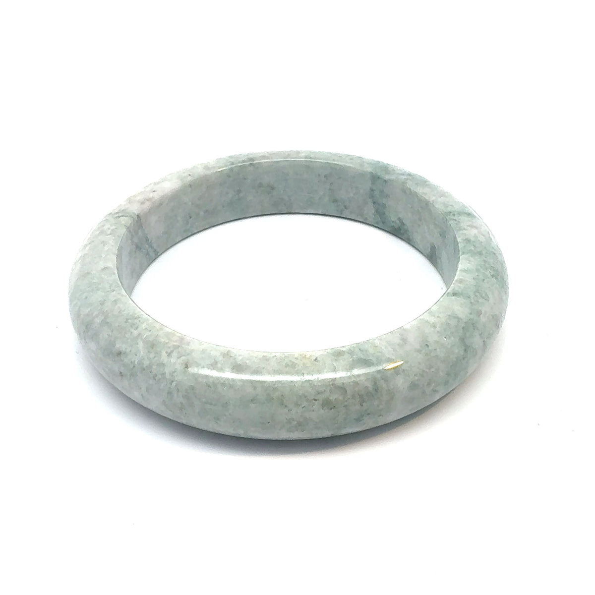 QAR Kazakh Jadeite Bangle, Solid Pale Green, Natural Type A