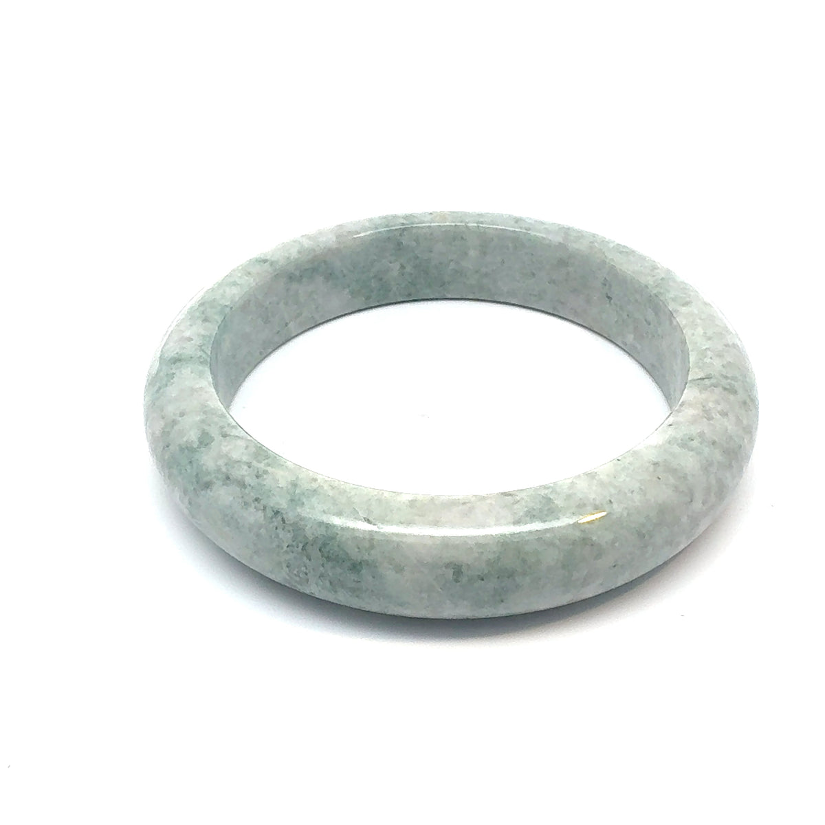 QAR Kazakh Jadeite Bangle, Solid Pale Green, Natural Type A
