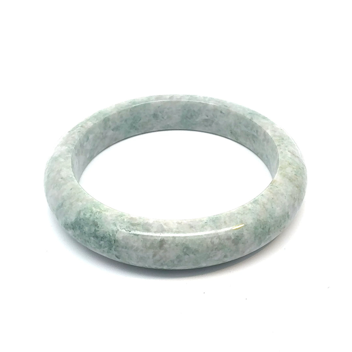 QAR Kazakh Jadeite Bangle, Pale Green, Natural Type A