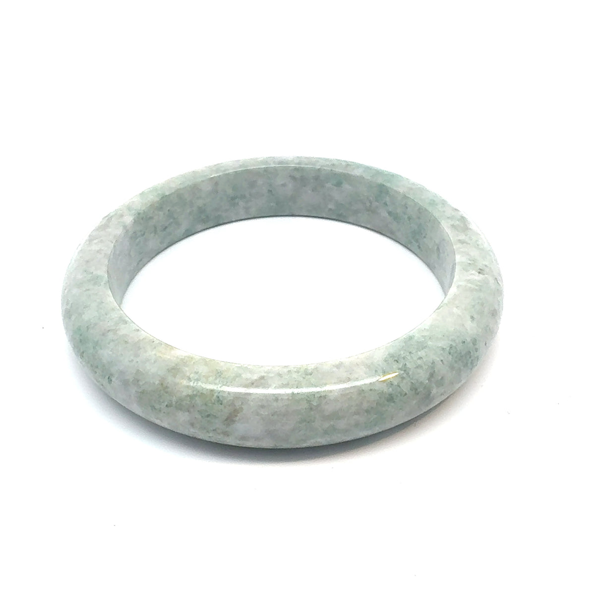 QAR Kazakh Jadeite Bangle, Pale Green, Natural Type A