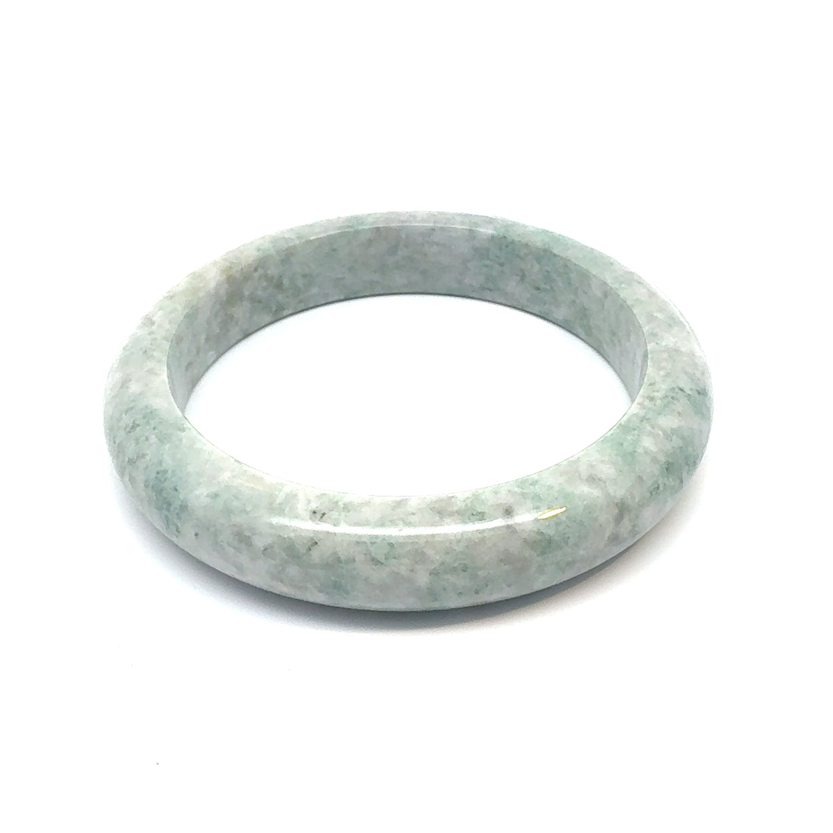 QAR Kazakh Jadeite Bangle, Pale Green, Natural Type A