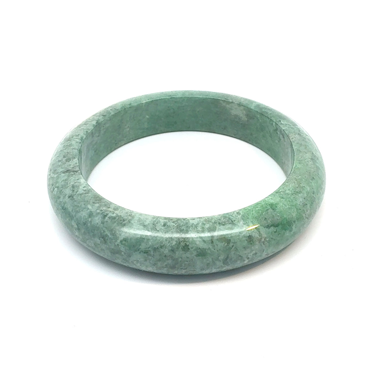 ZHAUHAR Kazakh Jadeite Bangle, Saturated Green, Natural Type A
