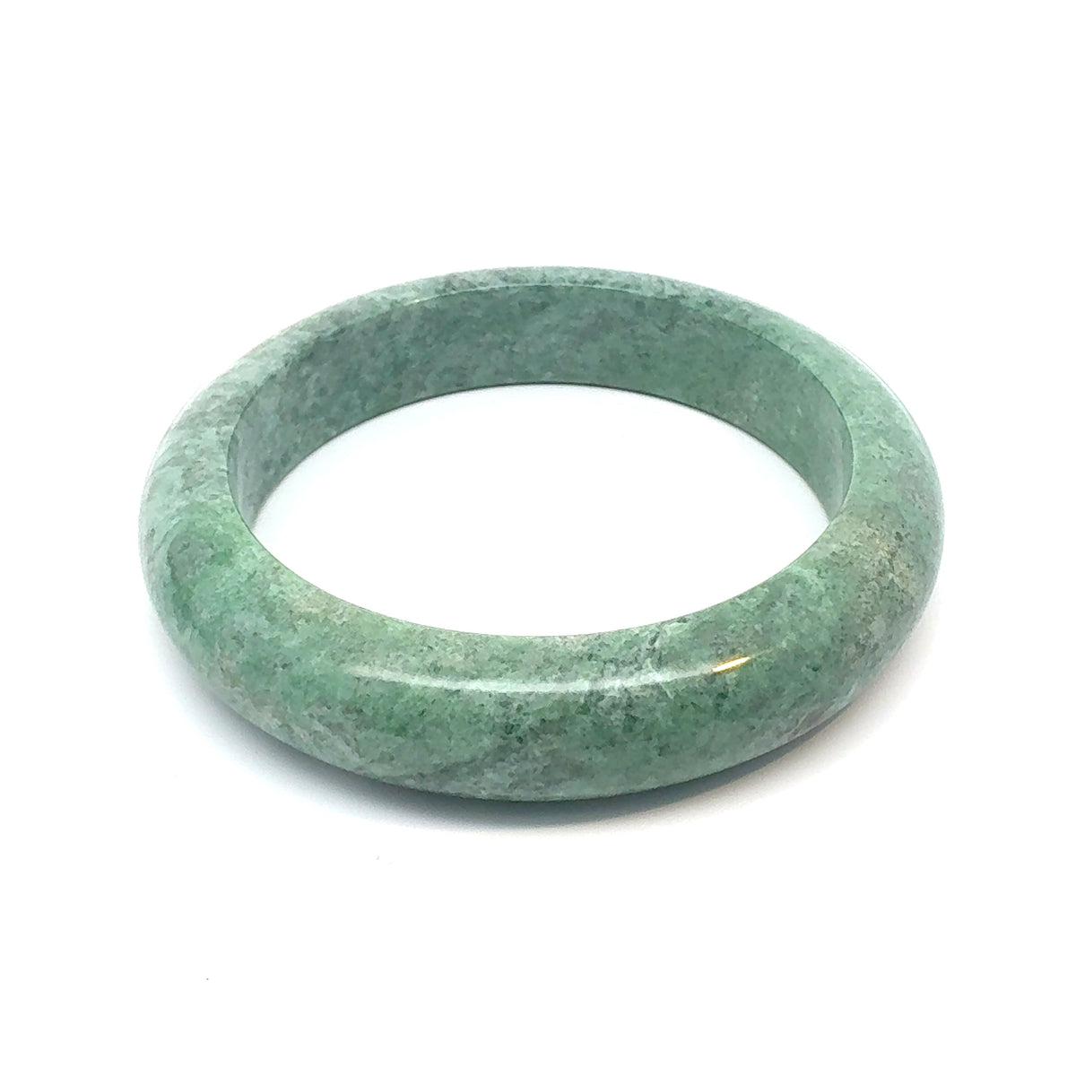 ZHAUHAR Kazakh Jadeite Bangle, Saturated Green, Natural Type A