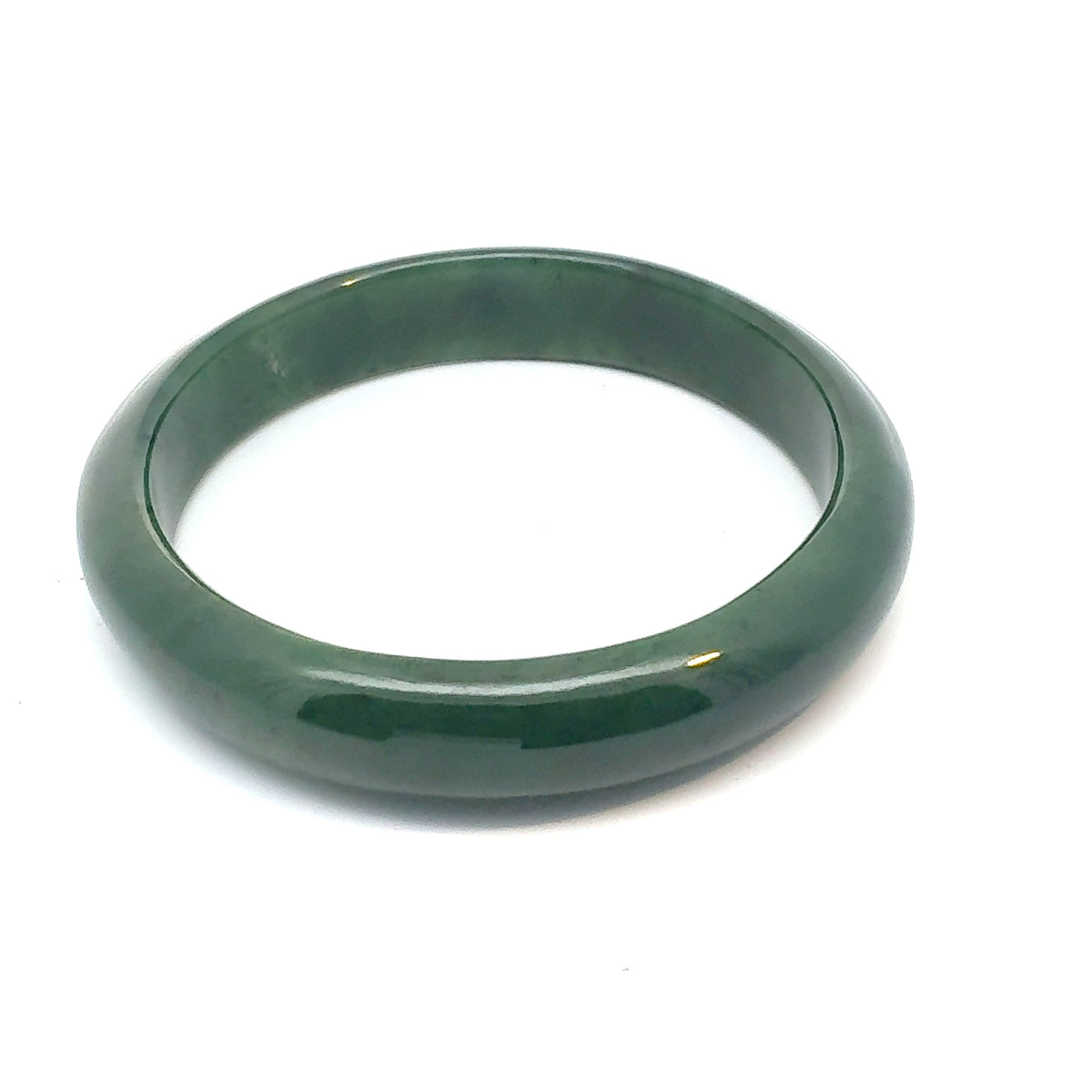 Collector's Deep Green Pakistani Nephrite Bangle, Type A