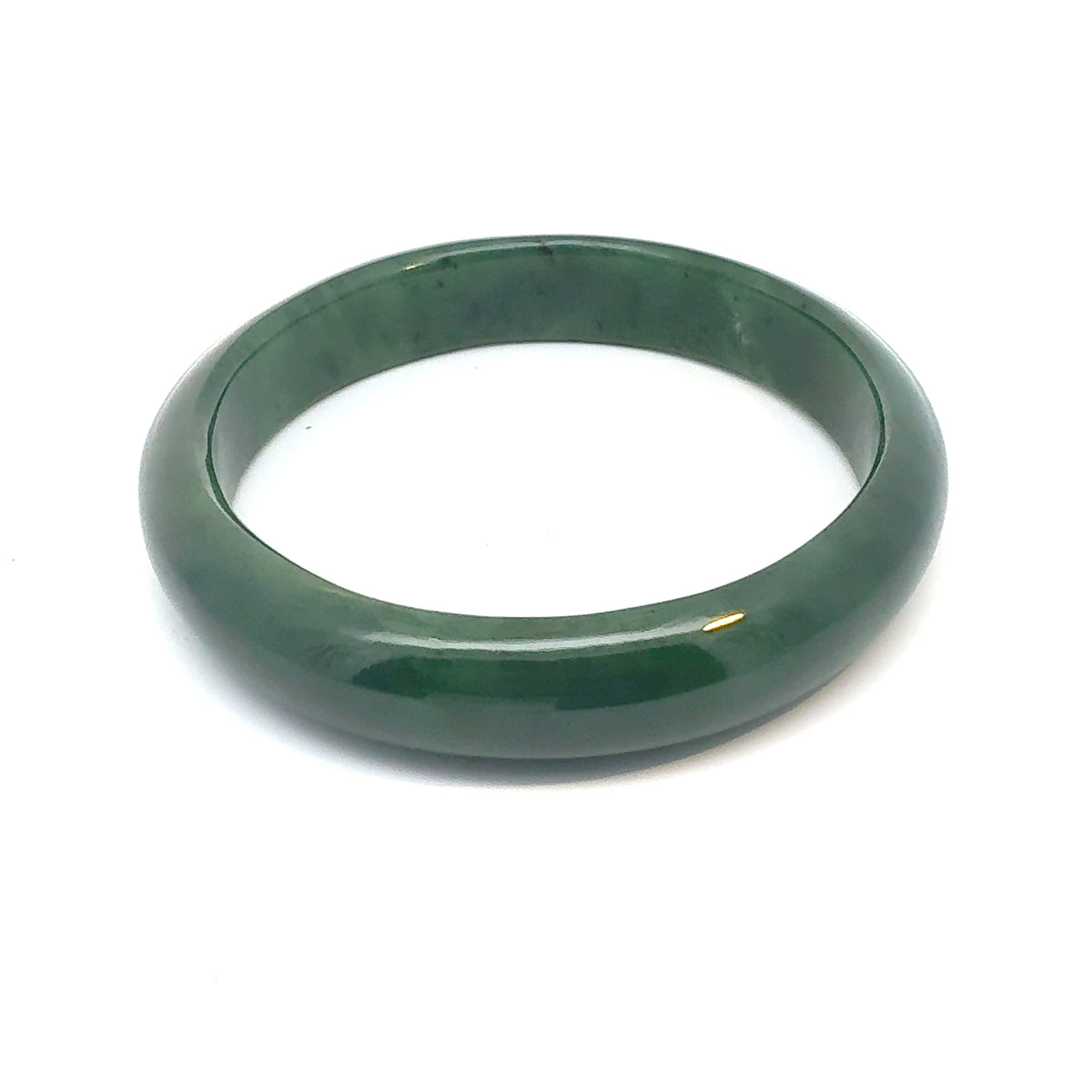 Collector's Deep Green Pakistani Nephrite Bangle, Type A