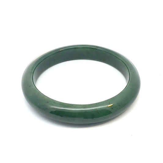 Translucent Green Pakistani Nephrite Bangle, Natural Type A