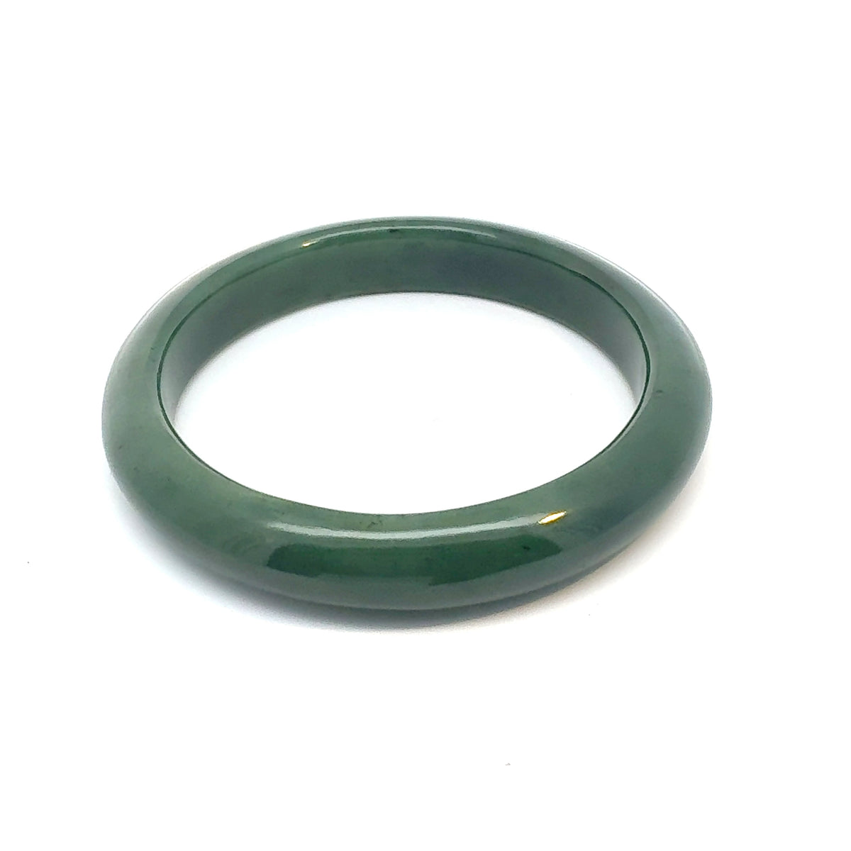 Translucent Green Pakistani Nephrite Bangle, Natural Type A