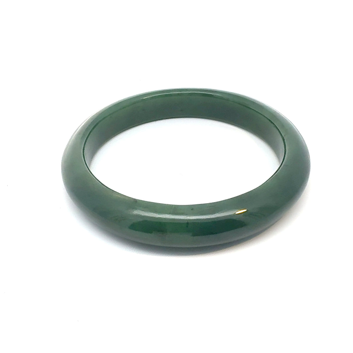 Translucent Green Pakistani Nephrite Bangle, Natural Type A