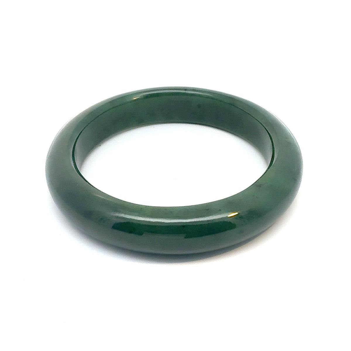 Rich Green Pakistani Nephrite Bangle, Natural Type A