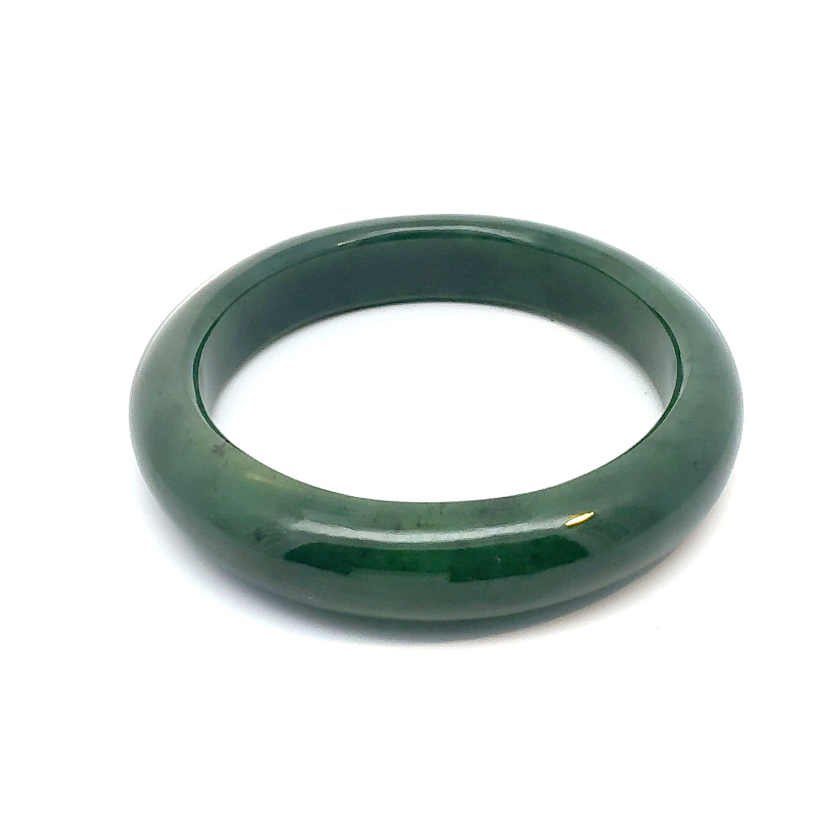 Rich Green Pakistani Nephrite Bangle, Natural Type A