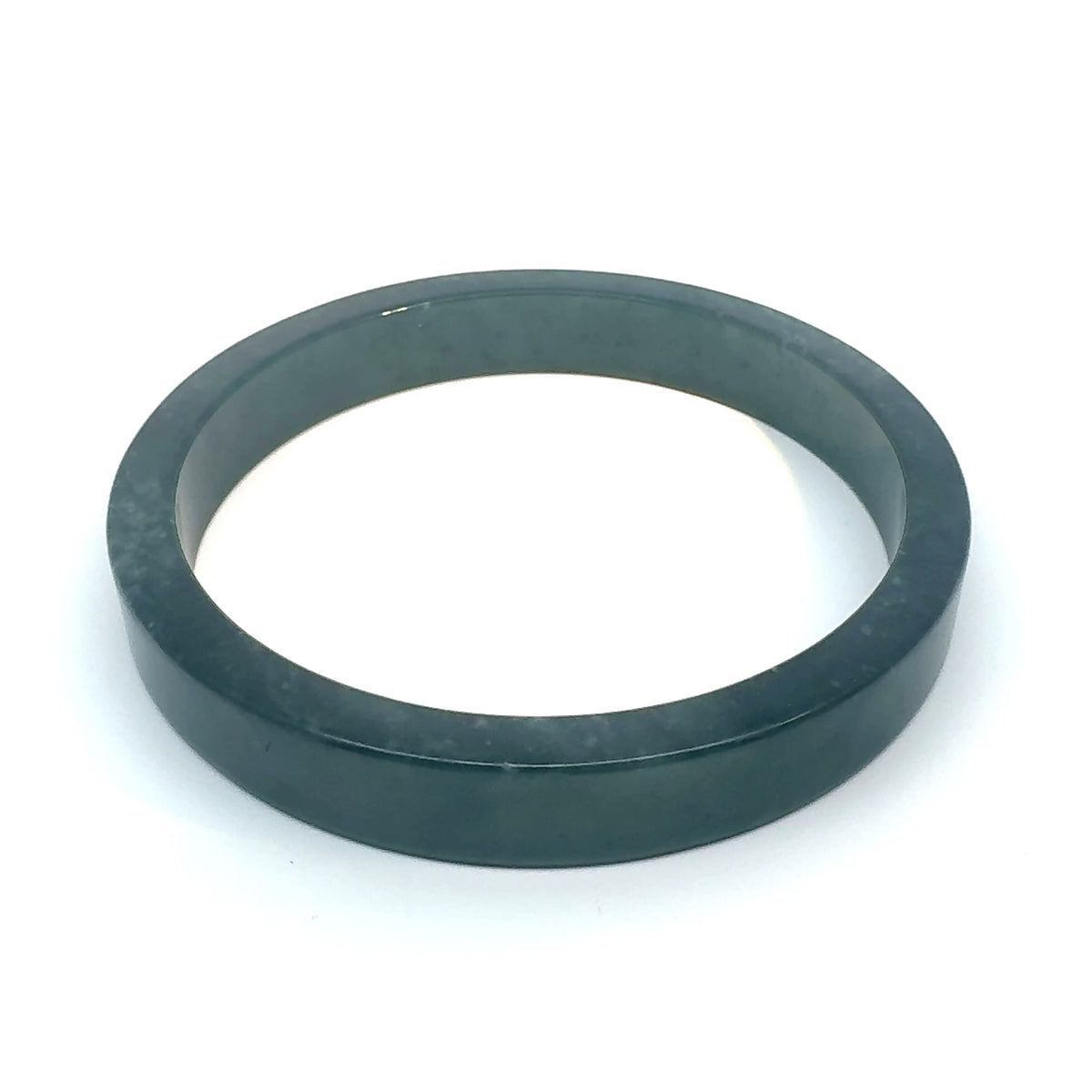 70.5 mm Princesa Blue Guatemalan Jadeite Square-Edge Bangle