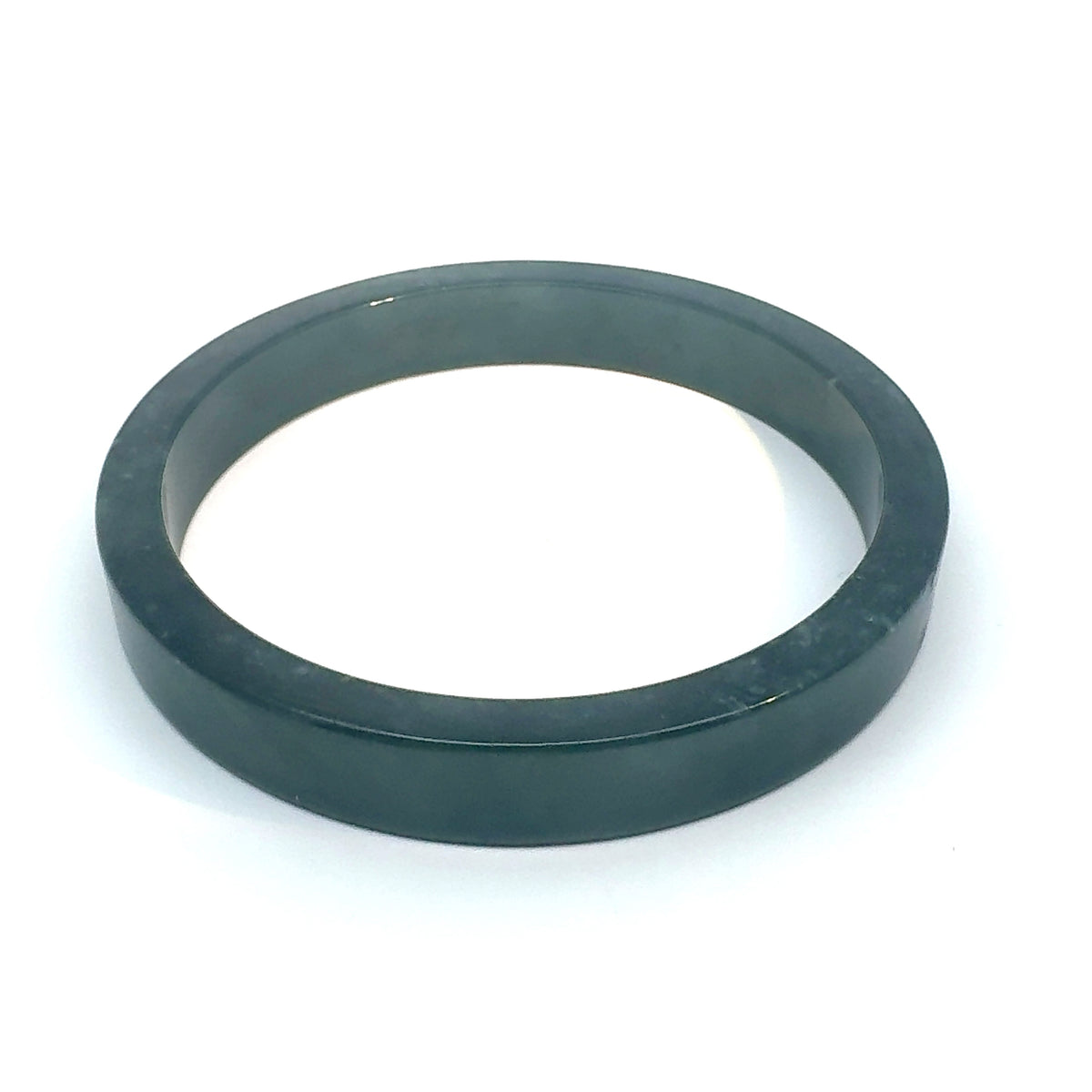 70.5 mm Princesa Blue Guatemalan Jadeite Square-Edge Bangle