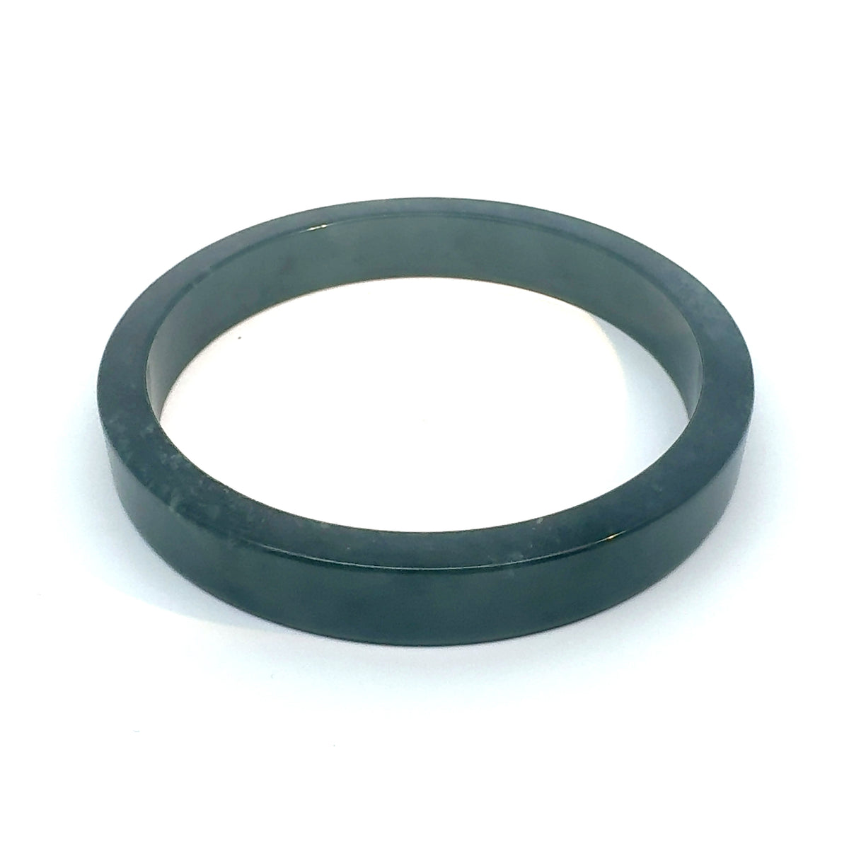 70.5 mm Princesa Blue Guatemalan Jadeite Square-Edge Bangle