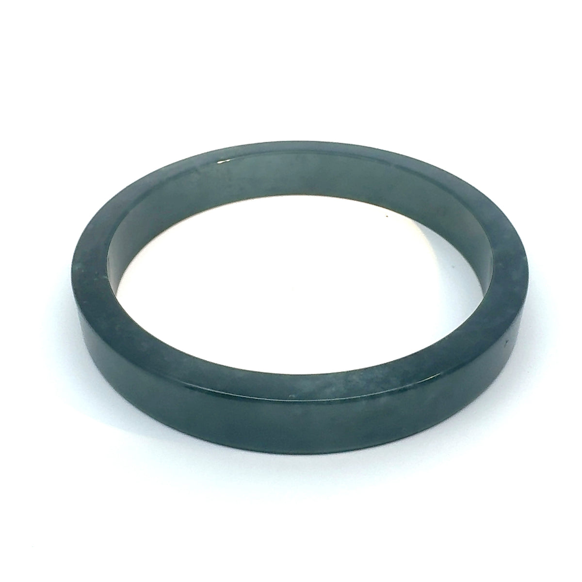 70.5 mm Princesa Blue Guatemalan Jadeite Square-Edge Bangle