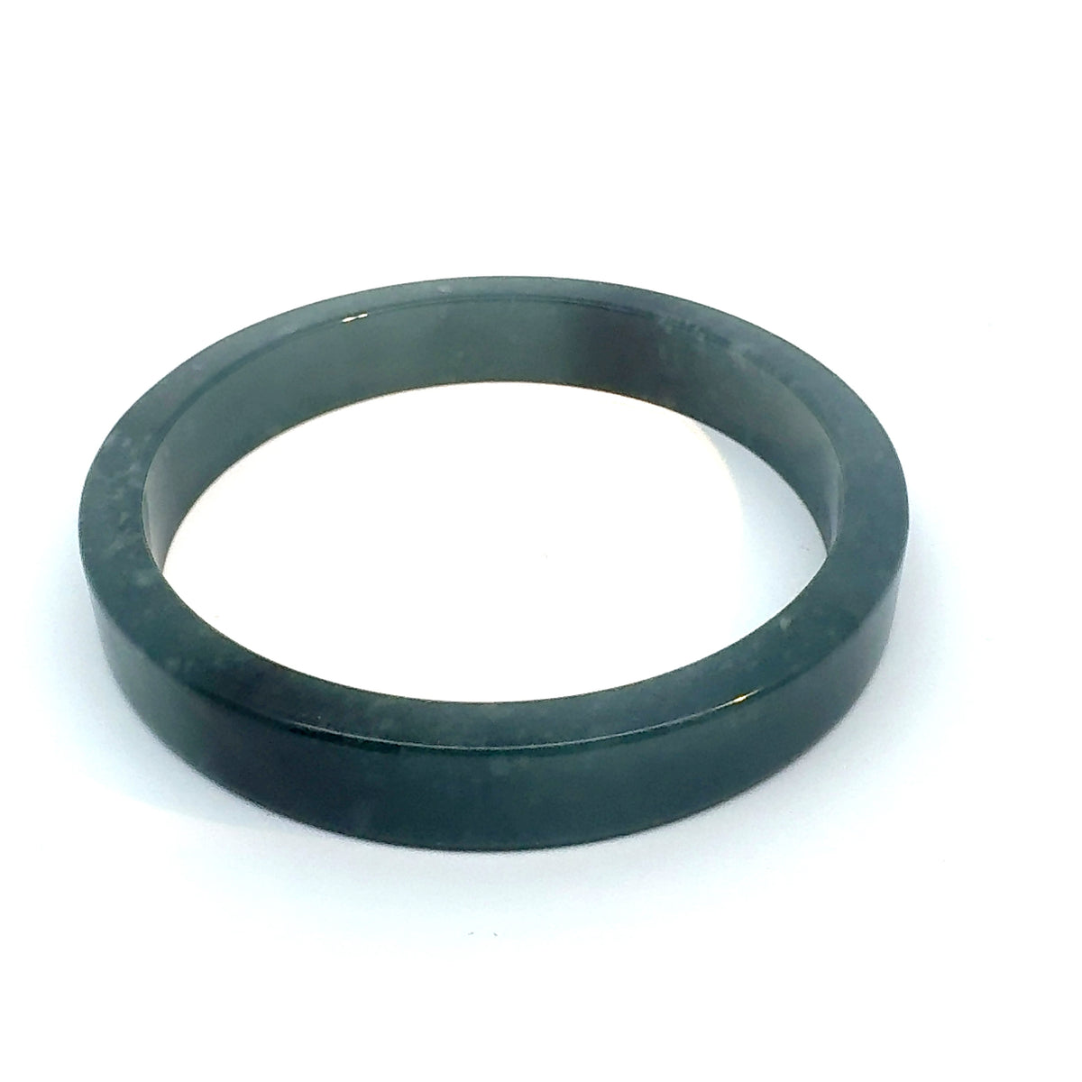 69.5 mm Princesa Blue Guatemalan Jadeite Square-Edge Bangle